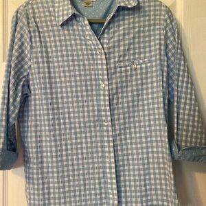 Allison Daley Light Blue Polka Dot Blouse